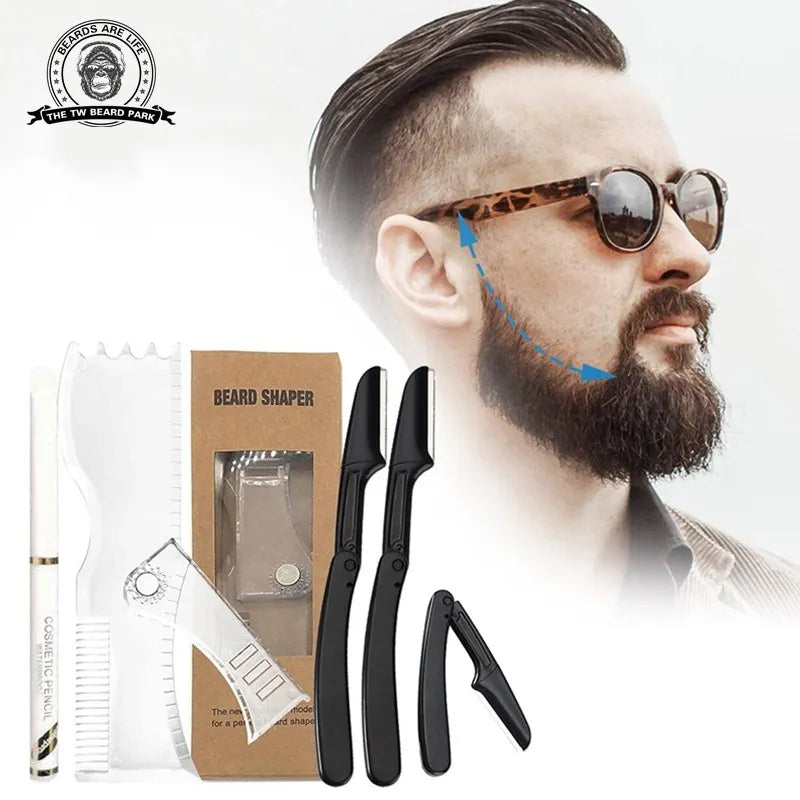 Kit - Completo de modelador de barba e navalha