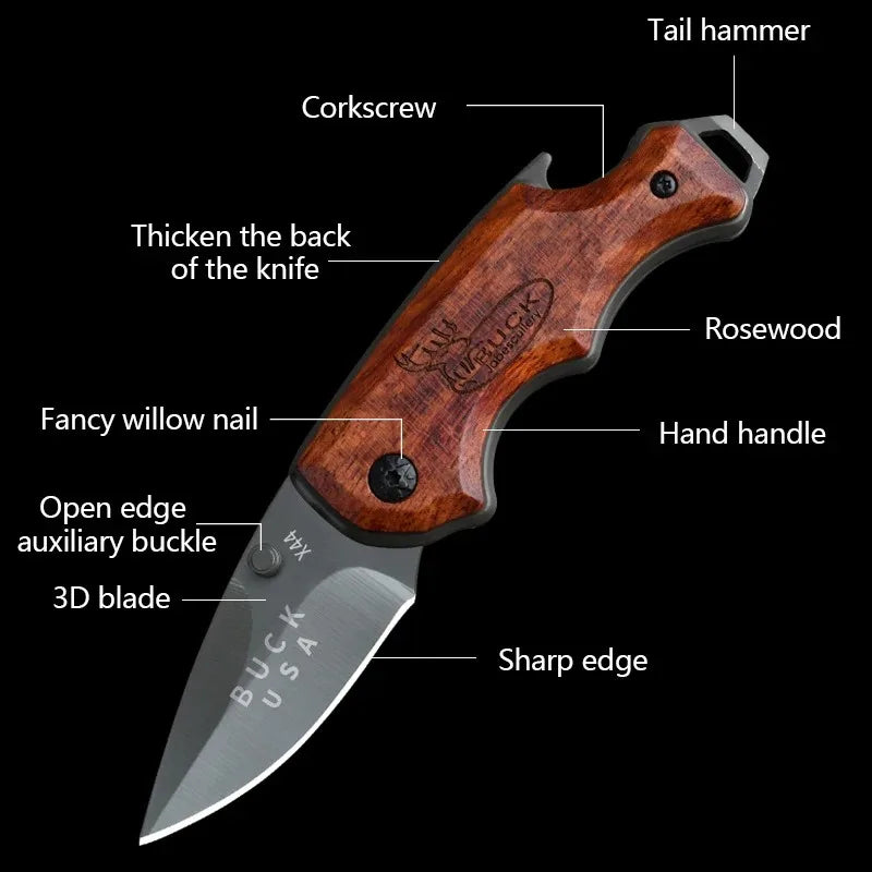 EDC portable pocket knife self-defense multi-function folding knife sharp fruit knife multi-purpose travel outdoor cutting knife