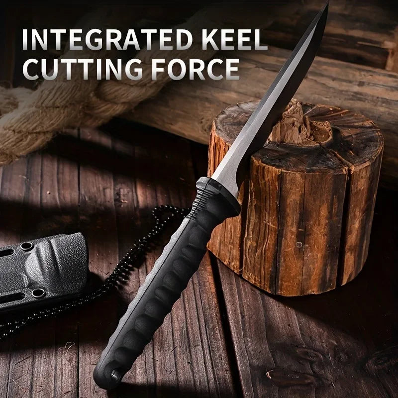 2024 New Outdoor knife self-defense knife outdoor survival knife  high hardness one steel  portable mountaineering k