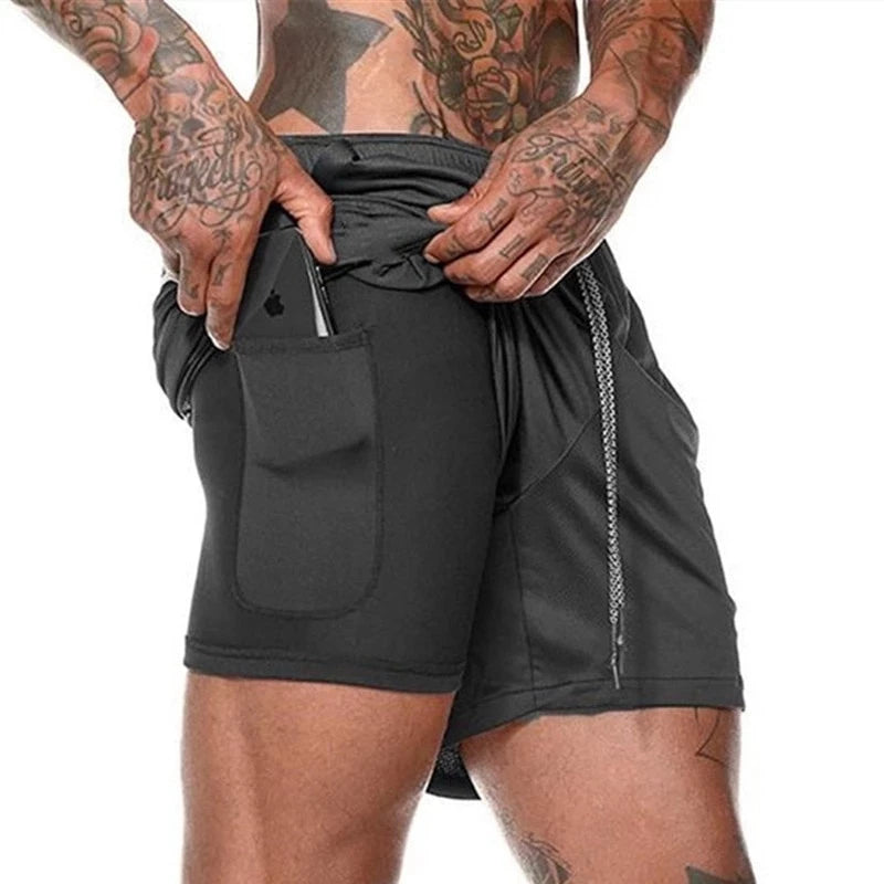 SHORTS DRY_ FIT DE COMPREÇÂO 2 EM 1