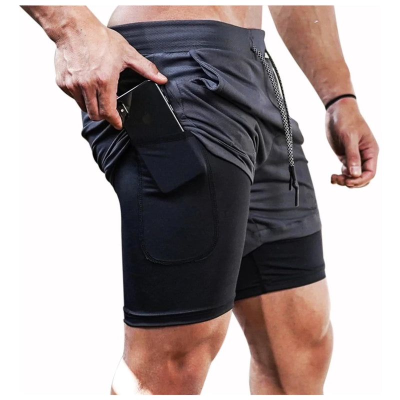 SHORTS DRY_ FIT DE COMPREÇÂO 2 EM 1