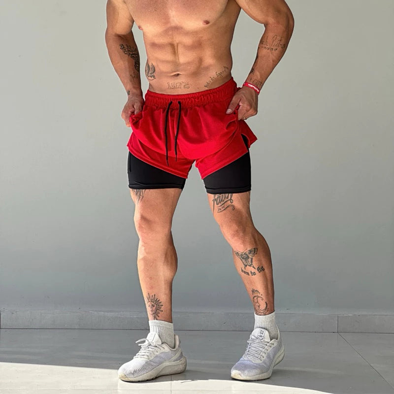 SHORTS DRY_ FIT DE COMPREÇÂO 2 EM 1