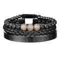 Pulseira Masculina Brilhantes Luxo Punk - Maschille