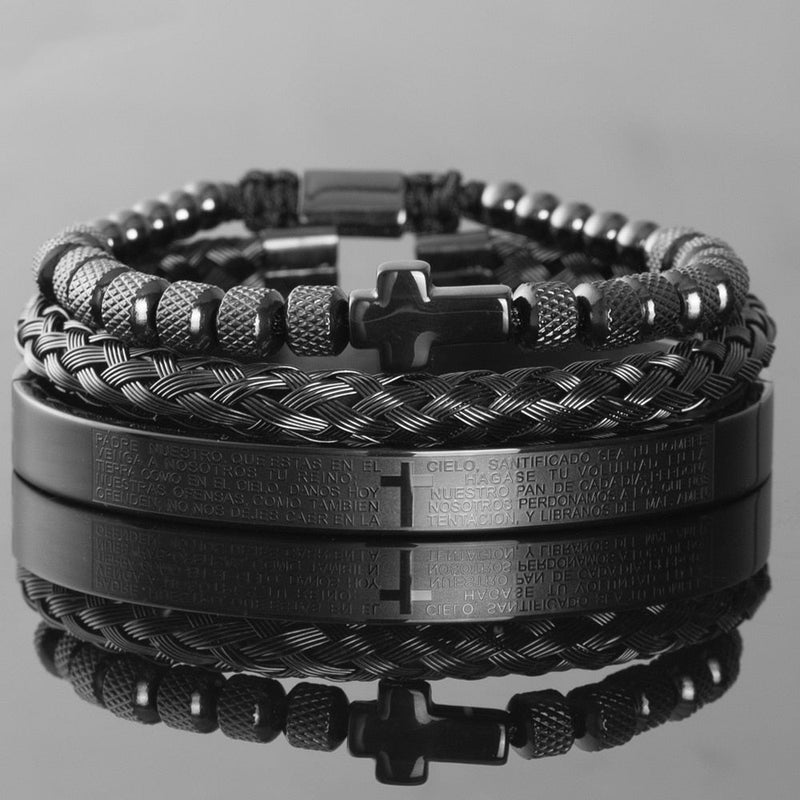 Pulseira Masculino Bracelete Pai Nosso - Maschille