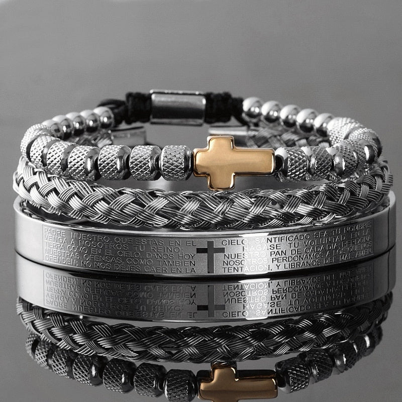 Pulseira Masculino Bracelete Pai Nosso - Maschille