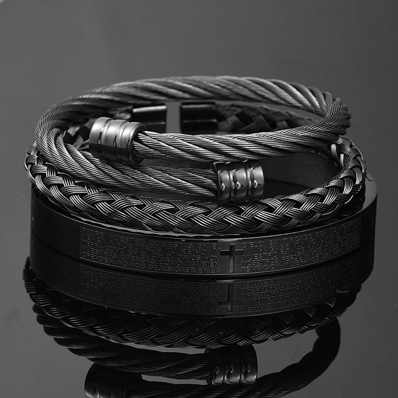 Pulseira Masculino Bracelete Pai Nosso - Maschille