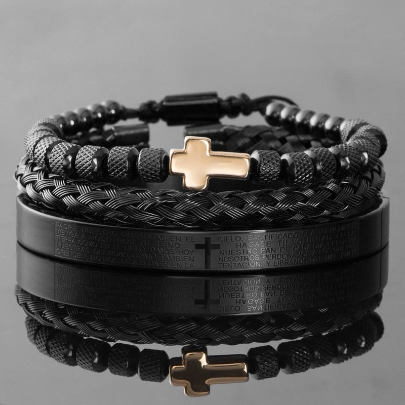 Pulseira Masculino Bracelete Pai Nosso - Maschille