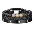 Pulseira Masculina Brilhantes Luxo Punk - Maschille