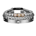 Pulseira Masculina Brilhantes Luxo Punk - Maschille