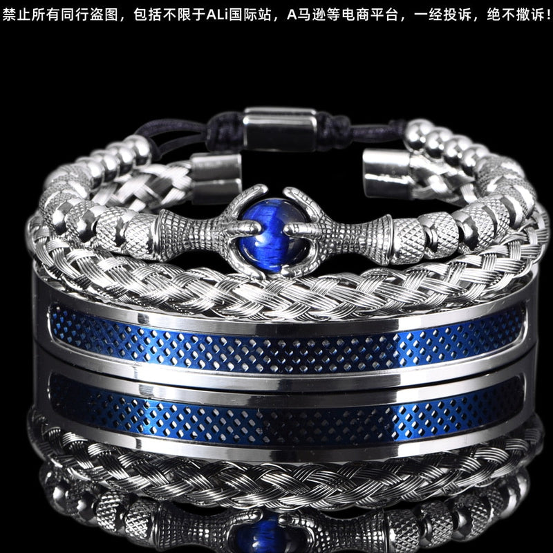 Pulseira Bracelete Masculino Olho de Tigre Stone - Maschille